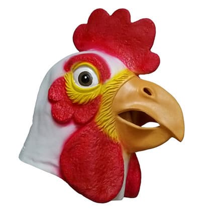 Animal Mask Fancy Dress Realistic Latex Cock Head Mask